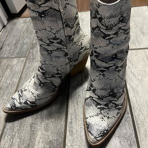 Matisse Snakeskin Booties
